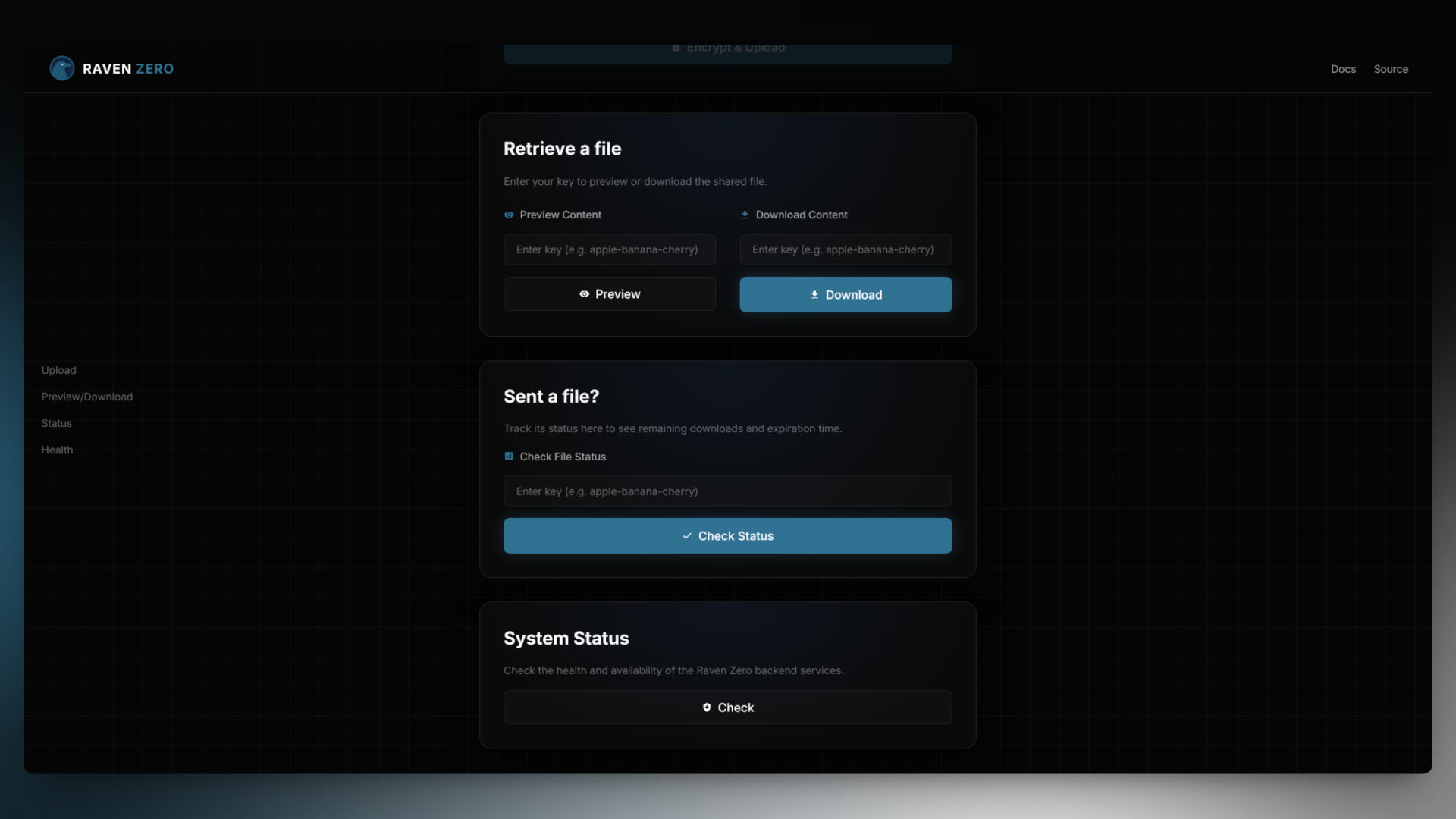 File Preview, Download and Status Input